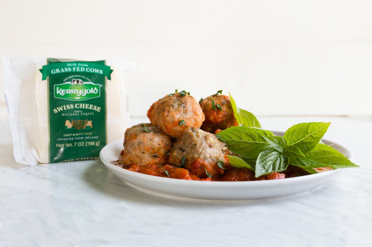 SWISS CHEESE STUFFED TURKEY MEATBALLS Kerrygold