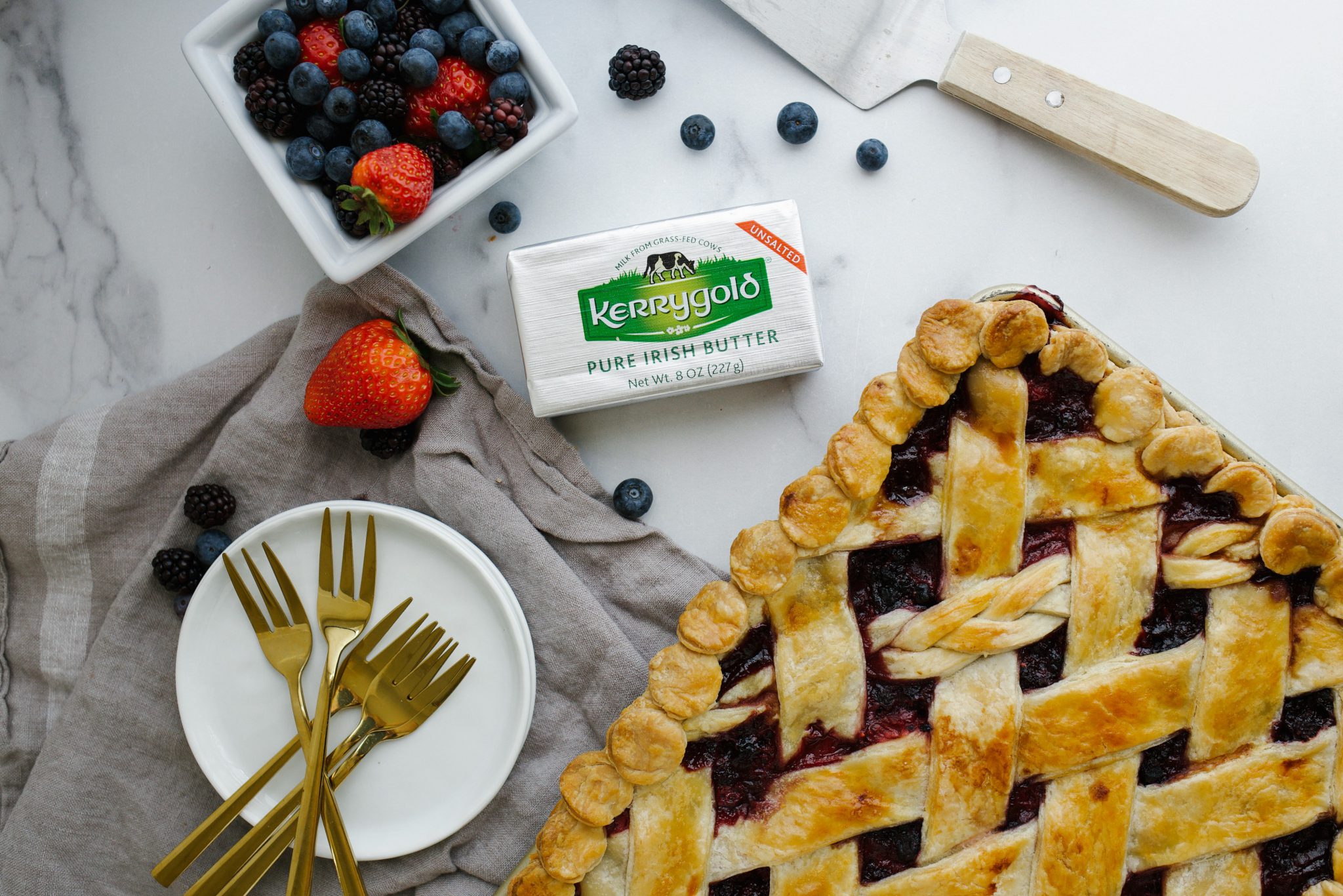 TRIPLE BERRY SLAB PIE Kerrygold